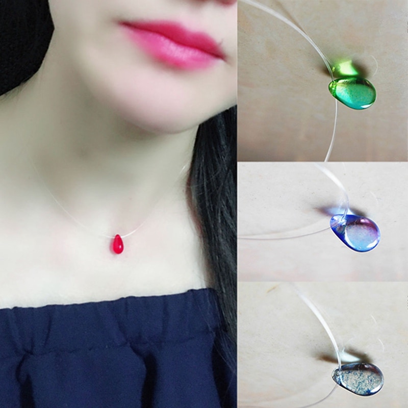Crystal Pendant Mermaid's Tear Necklace