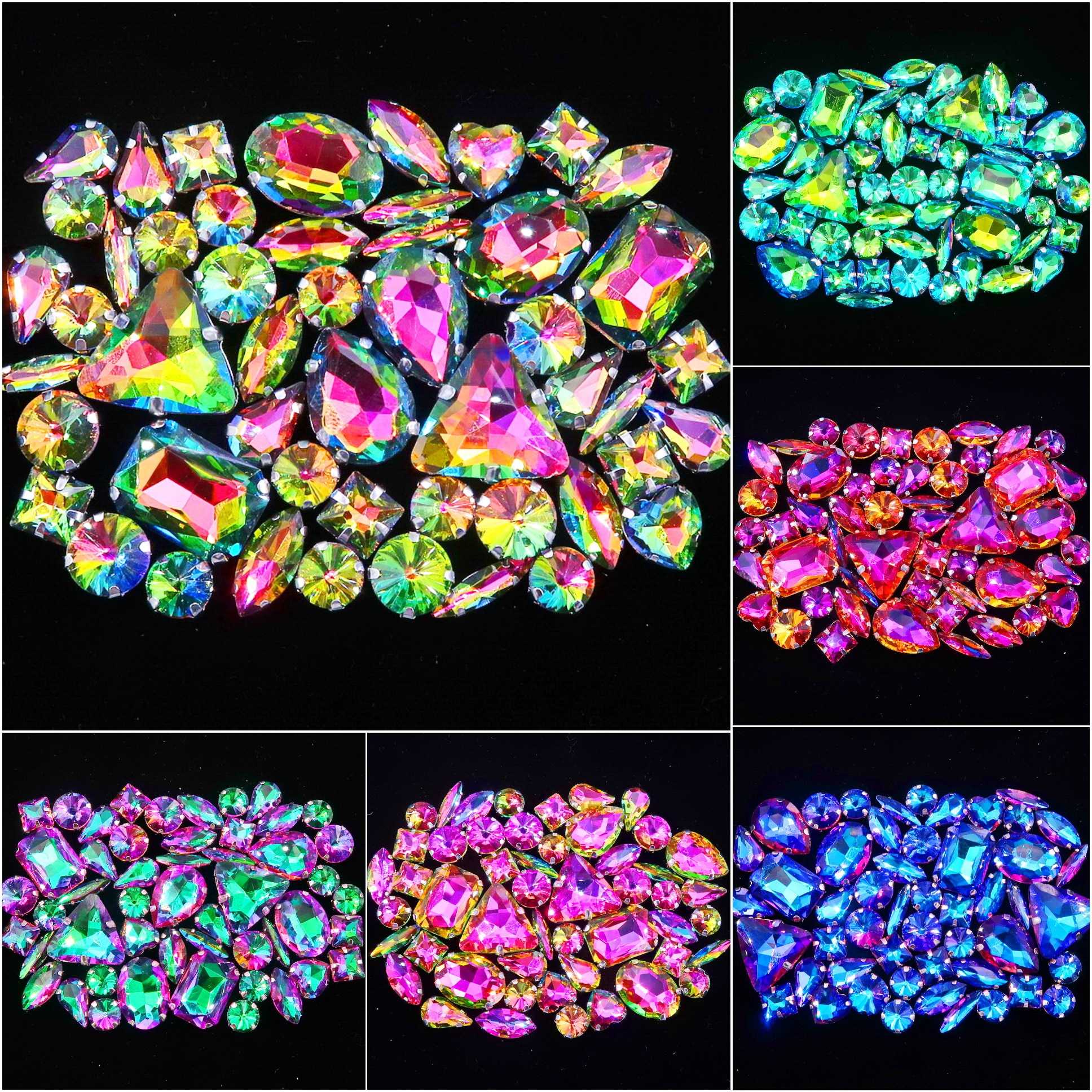 Crystal Rhinestones Flatback Jewels 50pcs/pack Crystal Rhinestones Flatback Jewels 50pcs/pack