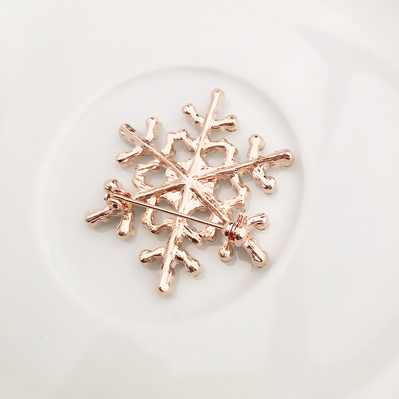 Crystal Studded Snowflake Brooch Pin Crystal Studded Snowflake Brooch Pin