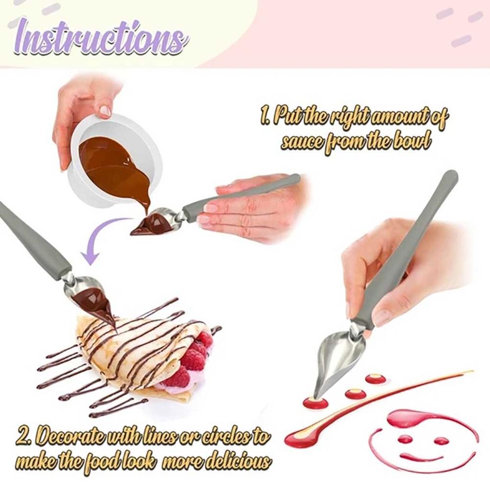 Culinary Sauce Spoon for Dish Presentation (2 pcs)