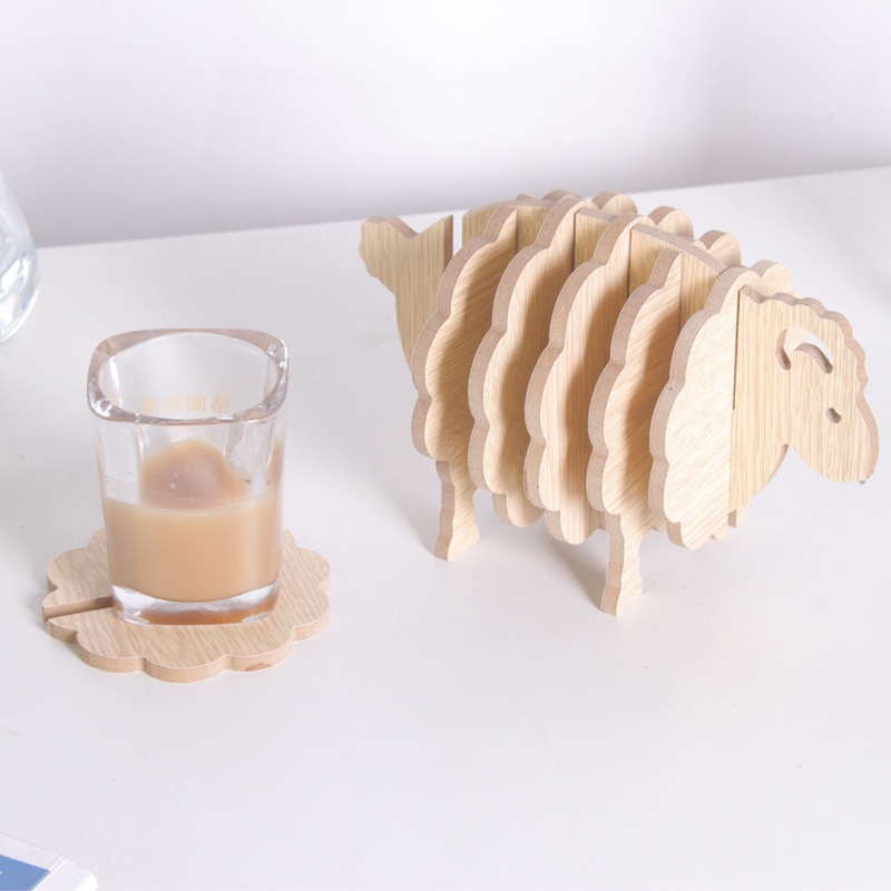 Cup Coaster 6PC Wooden Coasters Cup Coaster 6PC Wooden Coasters