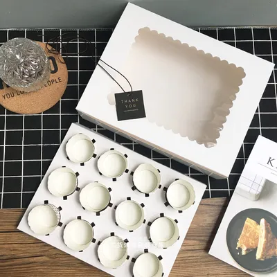 Cupcake Boxes 5pcs Kraft Storage Cupcake Boxes 5pcs Kraft Storage