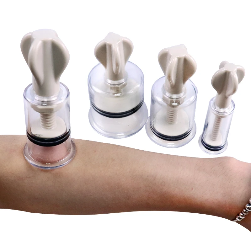 Cupping Device Vacuum Cupping Set Suction Cups Massage Physiotherapy Jars Manual Rotating Cupping Anti Cellulite
