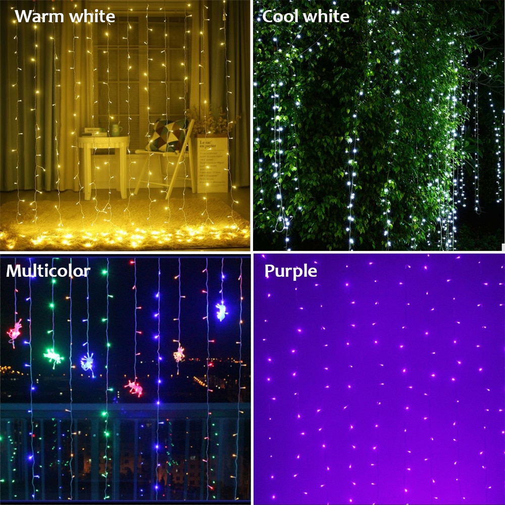 Curtain Christmas Lights 8 Modes Control Curtain Christmas Lights 8 Modes Control