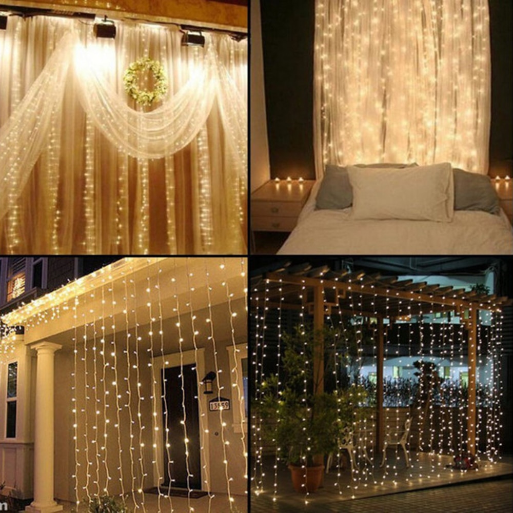 Curtain Christmas Lights 8 Modes Control Curtain Christmas Lights 8 Modes Control