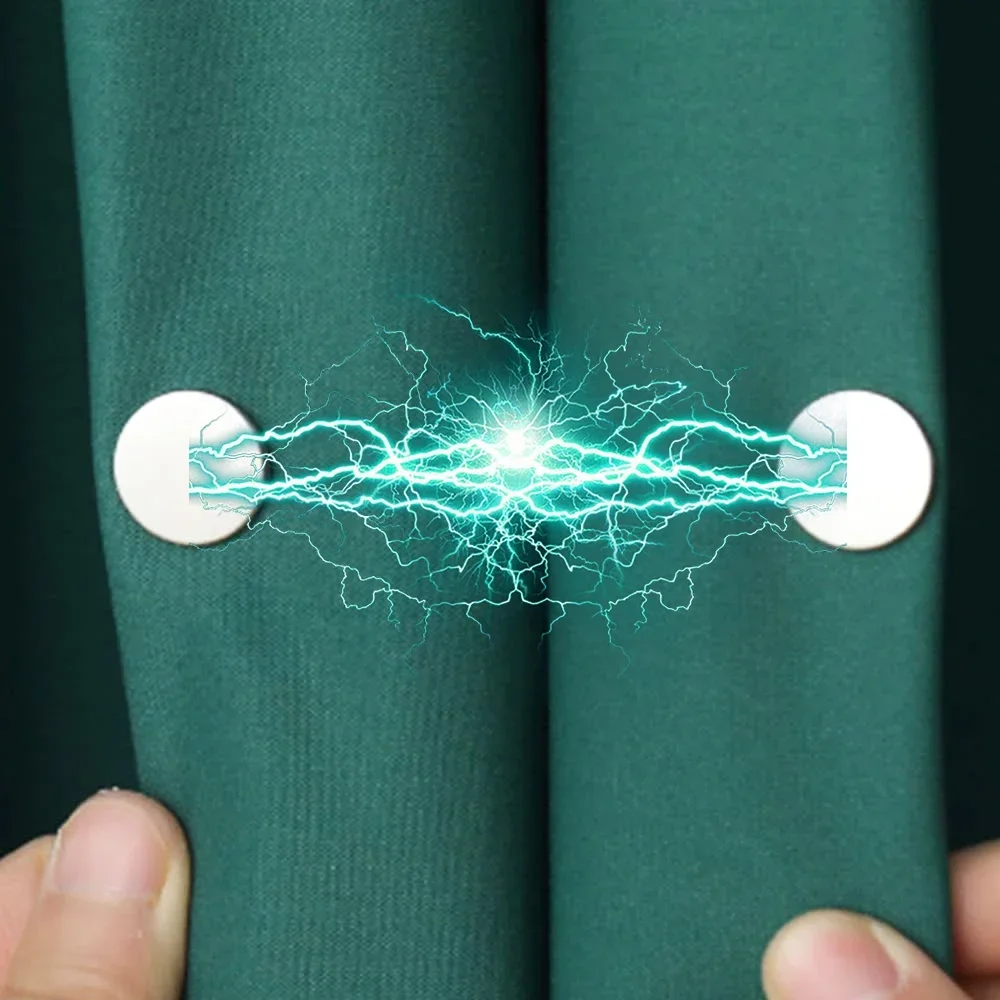 Curtain Magnetic Button Detachable Curtain Fix Fastener Clip Prevent Light Adjustment Window Screen Close Magnet Buckle