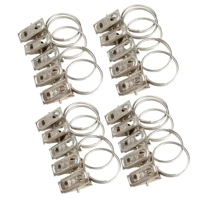 Curtain Rings with Clips 20PC Set Curtain Rings with Clips 20PC Set
