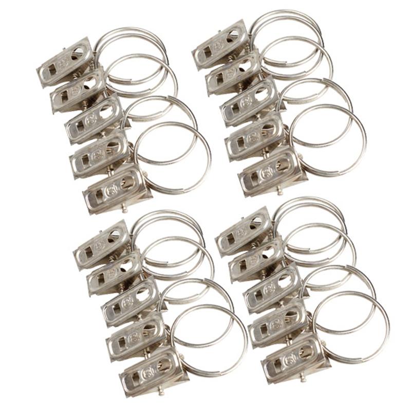Curtain Rings with Clips 20PC Set Curtain Rings with Clips 20PC Set