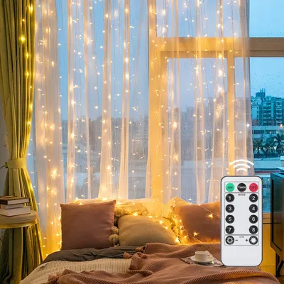 Curtain String Lights USB Remote Control Curtain String Lights USB Remote Control