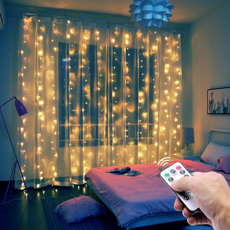 Curtain String Lights USB Remote Control Curtain String Lights USB Remote Control