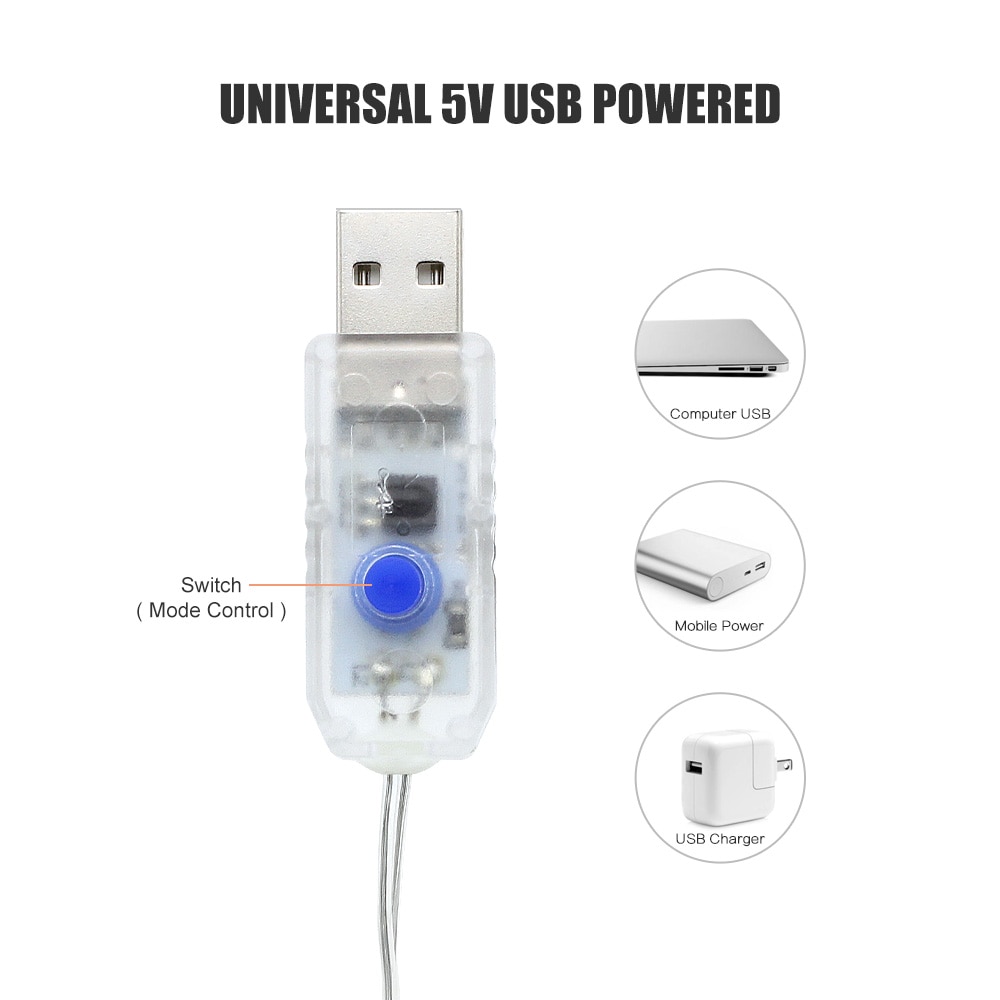 Curtain String Lights USB Remote Control Curtain String Lights USB Remote Control