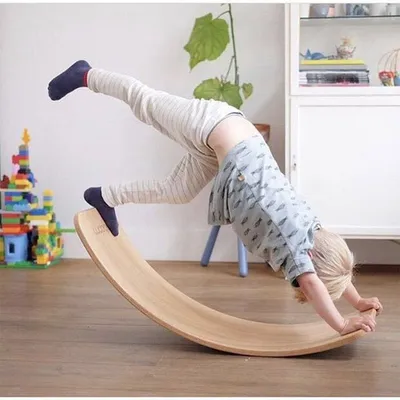Curve Wooden Kids Wobble Board
