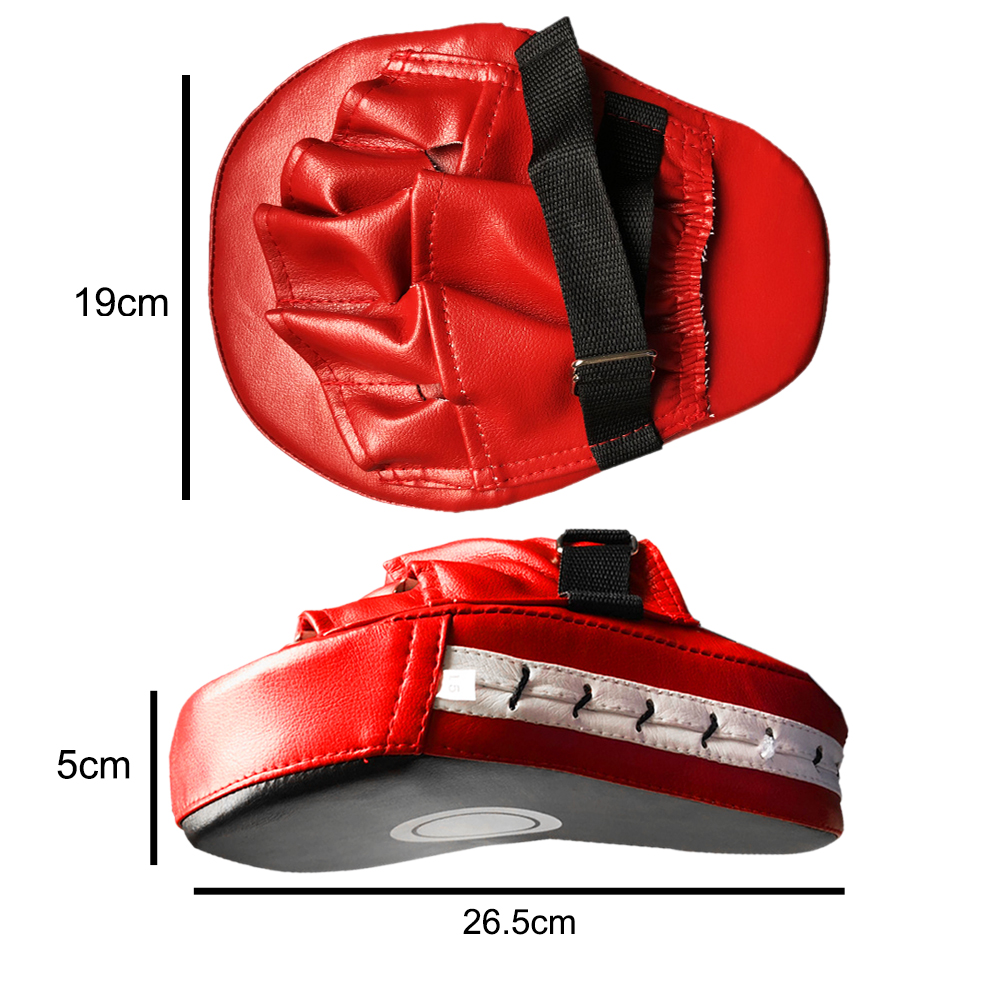Curved Boxing Muay Thai Hand Target Sanda Training Thickened Earthquake-resistant Curved Baffle PU Leather 5-finger