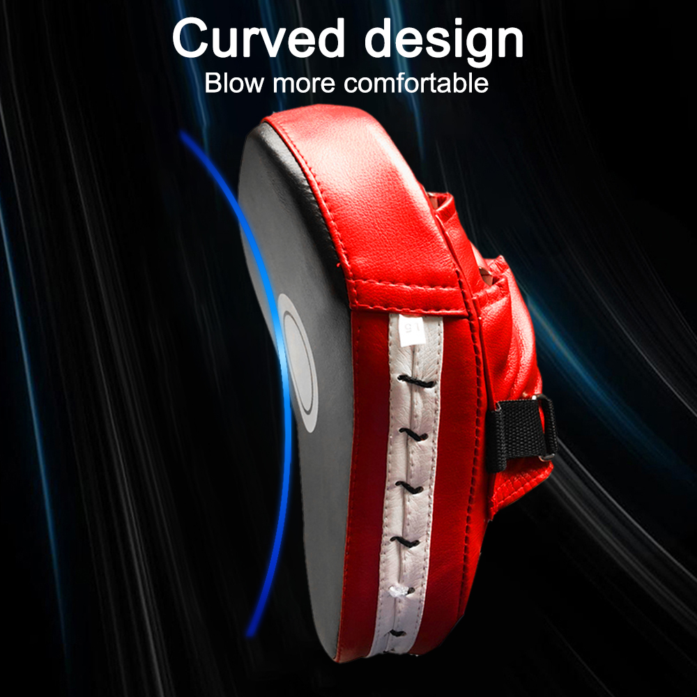 Curved Boxing Muay Thai Hand Target Sanda Training Thickened Earthquake-resistant Curved Baffle PU Leather 5-finger