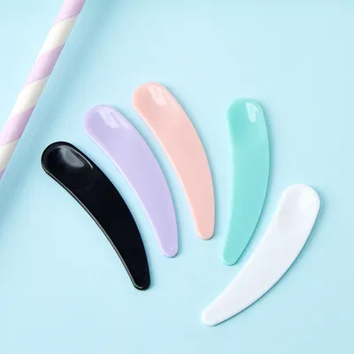 Curved Cosmetic Spatula Makeup Spoon (10 pcs)