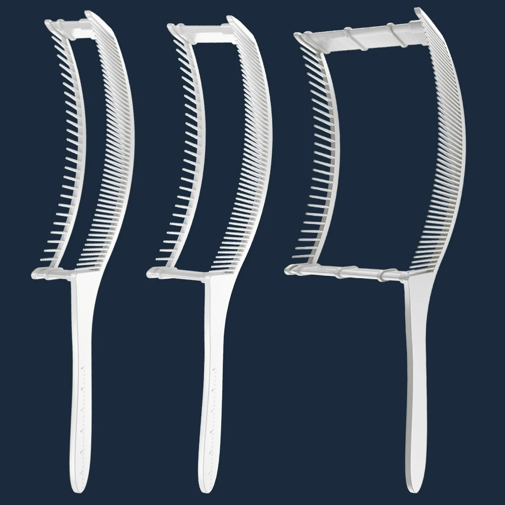 Curved Positioning Comb Heat-resistant Haircut Clipper Blending Comb For Professional Salon Barber Hairdresser Tools