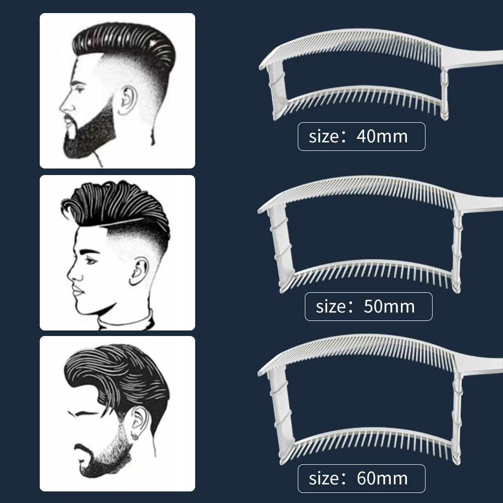 Curved Positioning Comb Heat-resistant Haircut Clipper Blending Comb For Professional Salon Barber Hairdresser Tools Curved Positioning Comb Heat-resistant Haircut Clipper Blending Comb For Professional Salon Barber Hairdresser Tools