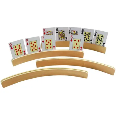 Curved Wooden Playing Card Holder Curved Wooden Playing Card Holder