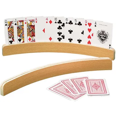 Curved Wooden Playing Cards Holder Curved Wooden Playing Cards Holder