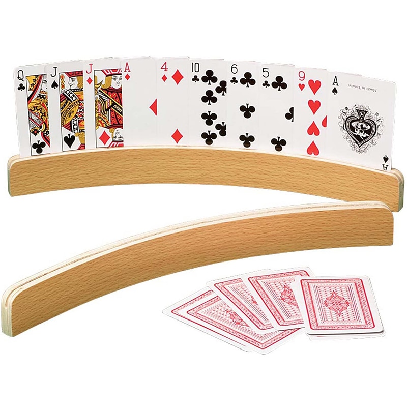 Curved Wooden Playing Cards Holder Curved Wooden Playing Cards Holder
