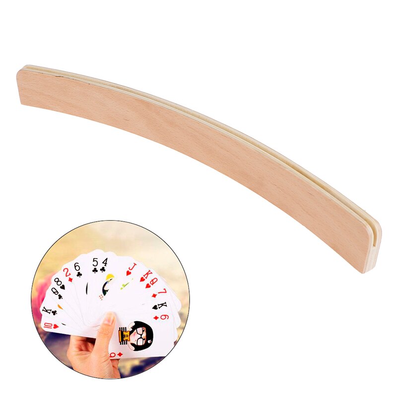 Curved Wooden Playing Cards Holder Curved Wooden Playing Cards Holder