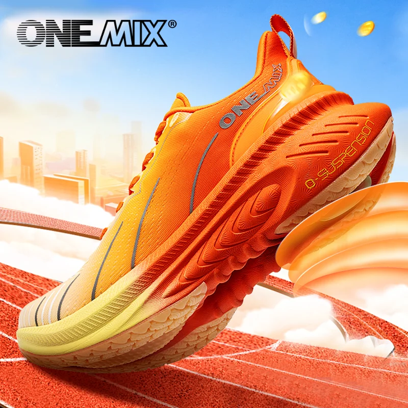Cushioning Running Shoes For Men Suitable Heavy Runners Lace Up Sports Women Non-slip Outdoor Athletic Male Sneakers