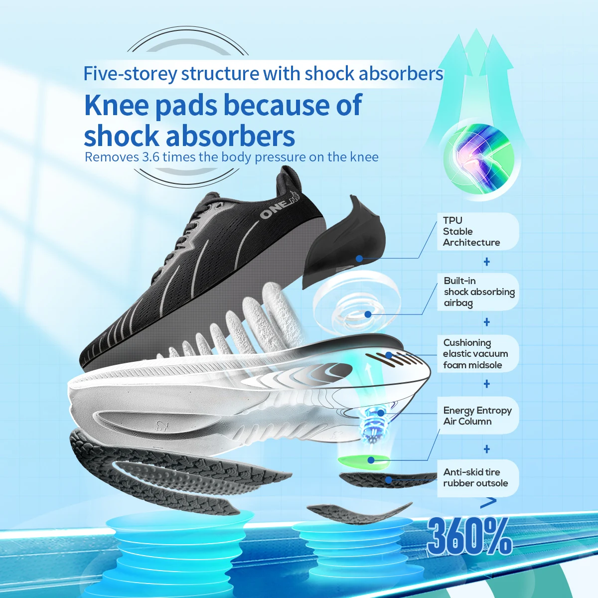 Cushioning Running Shoes For Men Suitable Heavy Runners Lace Up Sports Women Non-slip Outdoor Athletic Male Sneakers
