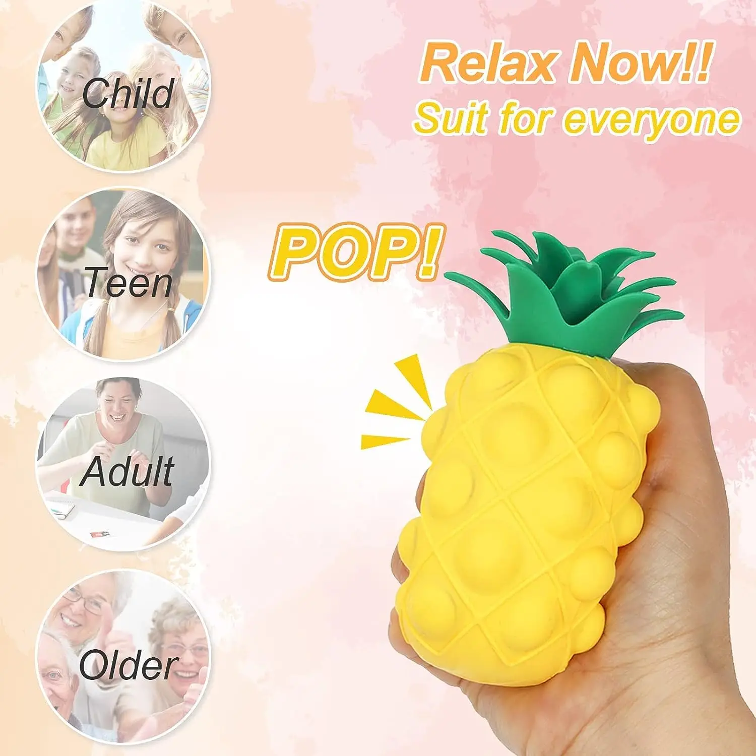 Cute 3D Pineapple Stress Toy