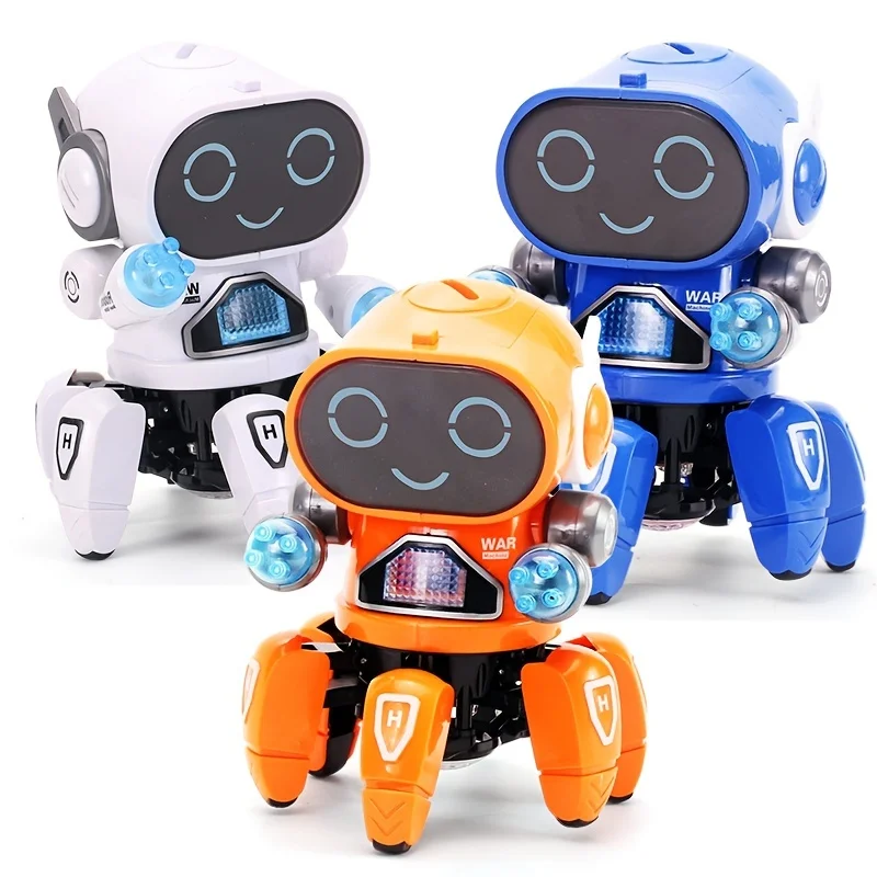 Cute 6-Claw LED Light Musical Dancing Robot: An Educational and Interactive Toy for Kids Cute 6-Claw LED Light Musical Dancing Robot: An Educational and Interactive Toy for Kids