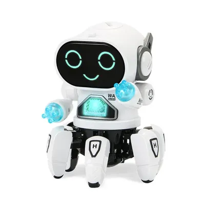 Cute 6-Claw LED Light Musical Dancing Robot: An Educational and Interactive Toy for Kids Cute 6-Claw LED Light Musical Dancing Robot: An Educational and Interactive Toy for Kids