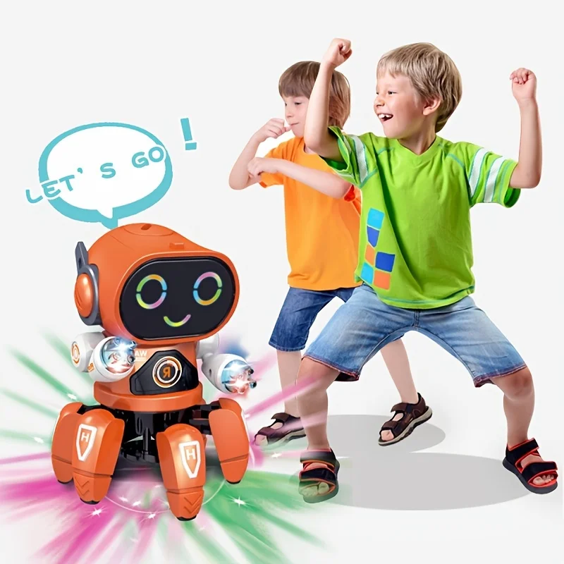 Cute 6-Claw LED Light Musical Dancing Robot: An Educational and Interactive Toy for Kids Cute 6-Claw LED Light Musical Dancing Robot: An Educational and Interactive Toy for Kids