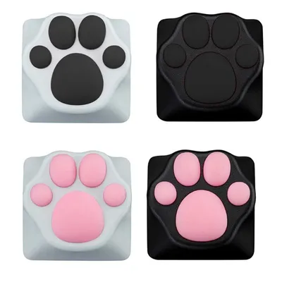 Cute ABS Silicone Cat Paw Keycap