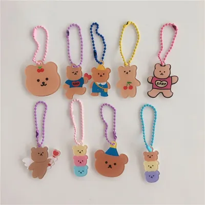 Cute Acrylic Cartoon Bear Keychain Cute Acrylic Cartoon Bear Keychain