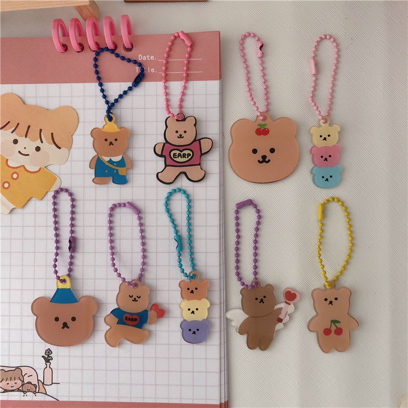 Cute Acrylic Cartoon Bear Keychain Cute Acrylic Cartoon Bear Keychain