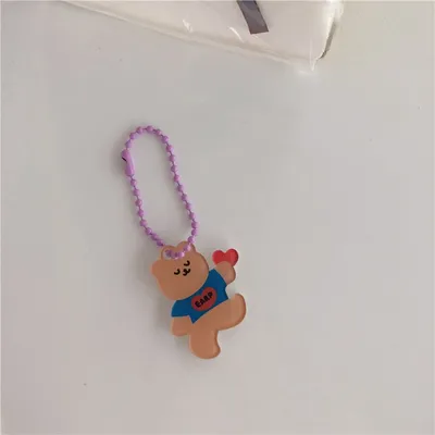 Cute Acrylic Cartoon Bear Keychain Cute Acrylic Cartoon Bear Keychain