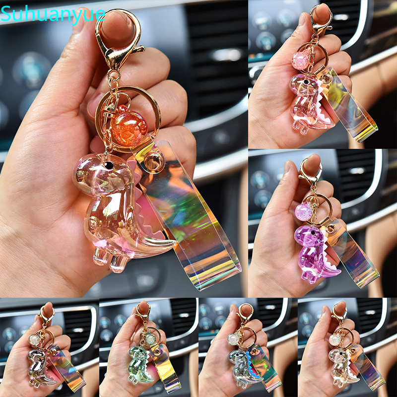 Cute Acrylic Dinosaur Keychain