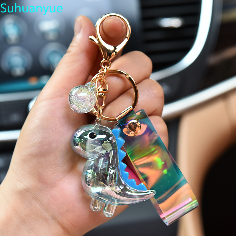 Cute Acrylic Dinosaur Keychain