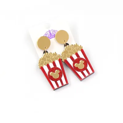 Cute Acrylic Stud Popcorn Earrings Cute Acrylic Stud Popcorn Earrings