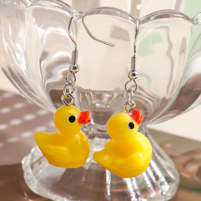 Cute Animal Dangle Duck Earrings