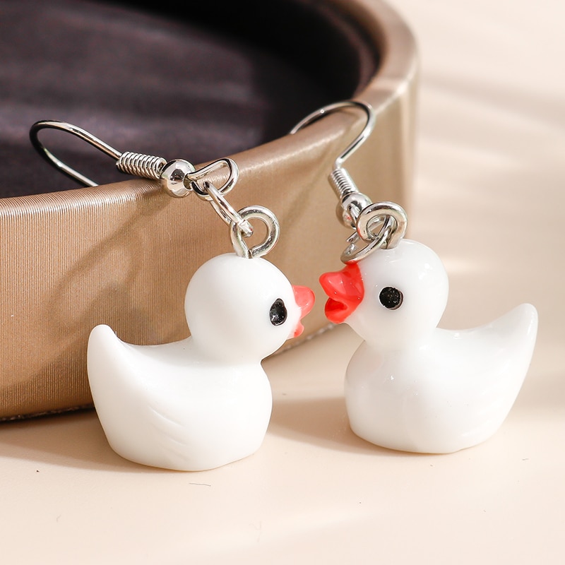 Cute Animal Dangle Duck Earrings Cute Animal Dangle Duck Earrings