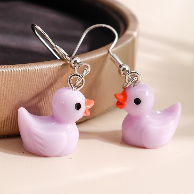 Cute Animal Dangle Duck Earrings Cute Animal Dangle Duck Earrings