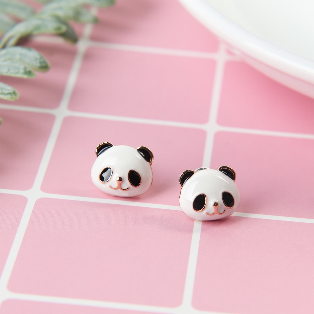 Cute Animal Shape Stud Panda Earrings Cute Animal Shape Stud Panda Earrings