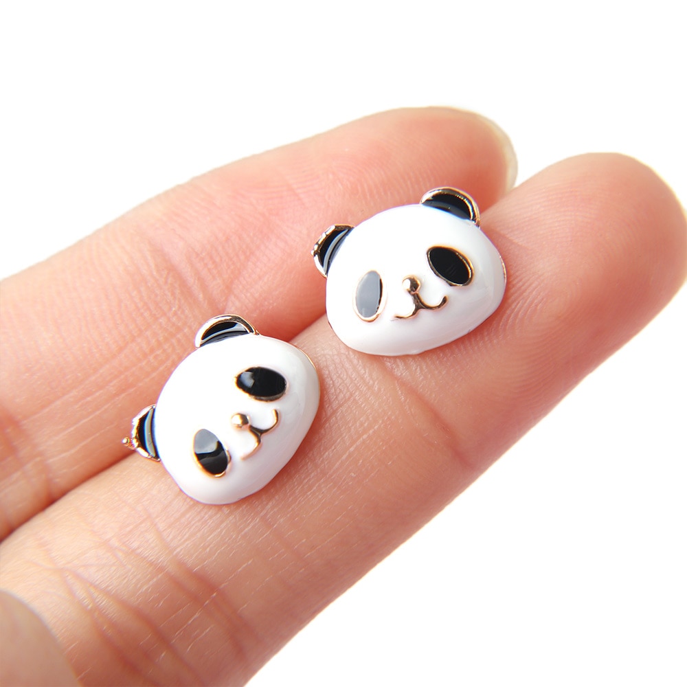 Cute Animal Shape Stud Panda Earrings Cute Animal Shape Stud Panda Earrings