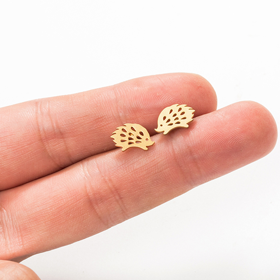 Cute Animal Studs Hedgehog Earrings