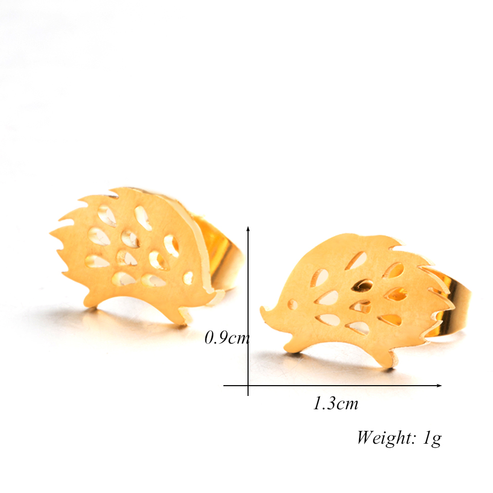 Cute Animal Studs Hedgehog Earrings