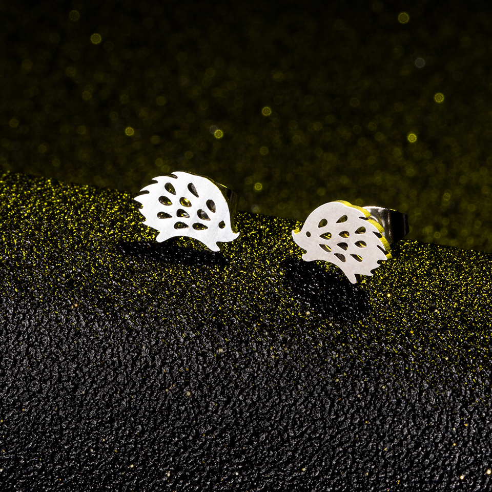 Cute Animal Studs Hedgehog Earrings