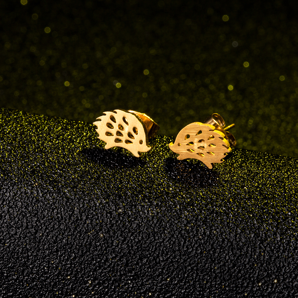 Cute Animal Studs Hedgehog Earrings