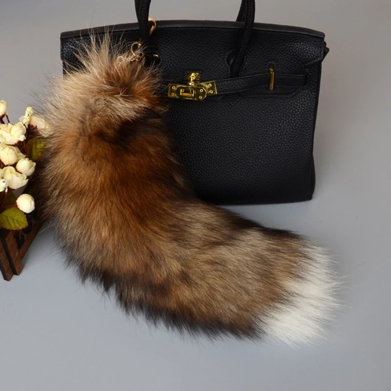 Cute Animal Tail Keychain Personalized Fur Pendant Key Chain Bags Charm Keys Holder Keyring Gift for Women Girl