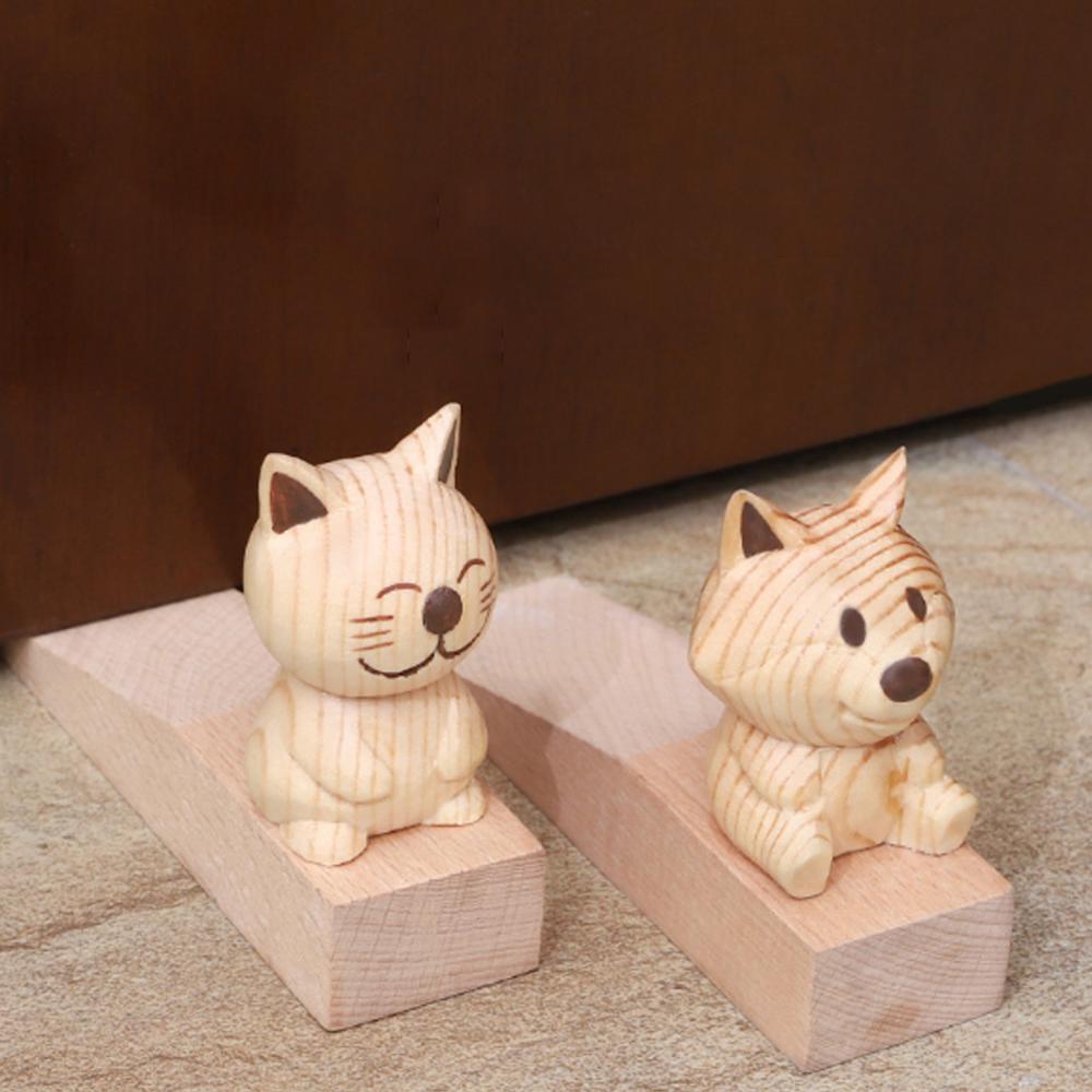 Cute Animal Wooden Door Stopper