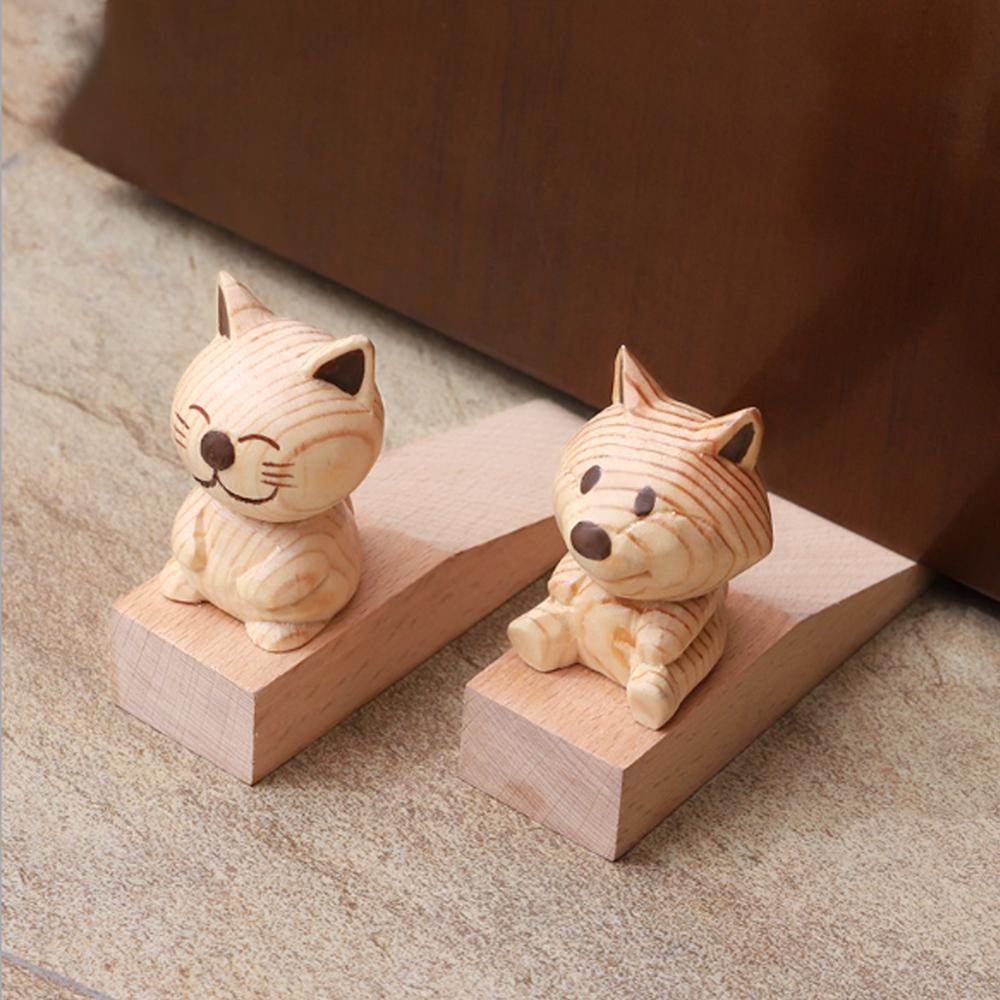 Cute Animal Wooden Door Stopper